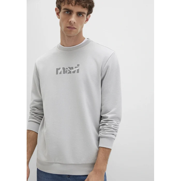 Mavi 0S10402-70075 Mavi Baskılı Gri Sweatshirt
