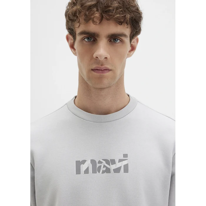 Mavi 0S10402-70075 Mavi Baskılı Gri Sweatshirt