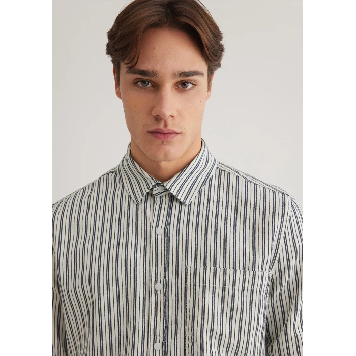 Mavi 0211425-18790 Siyah Çizgili Gömlek