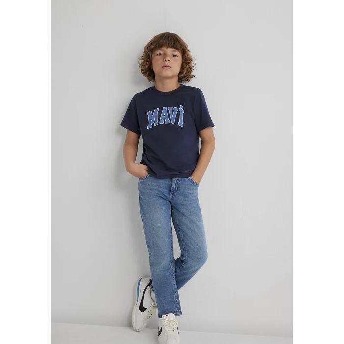 Mavi 6610030-82318 Mavi Logo Baskılı Lacivert Tişört