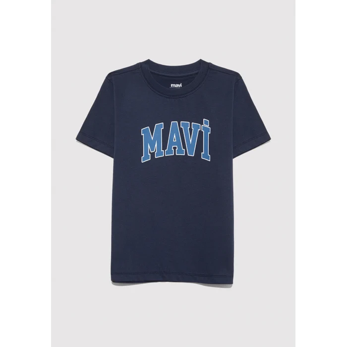 Mavi 6610030-82318 Mavi Logo Baskılı Lacivert Tişört