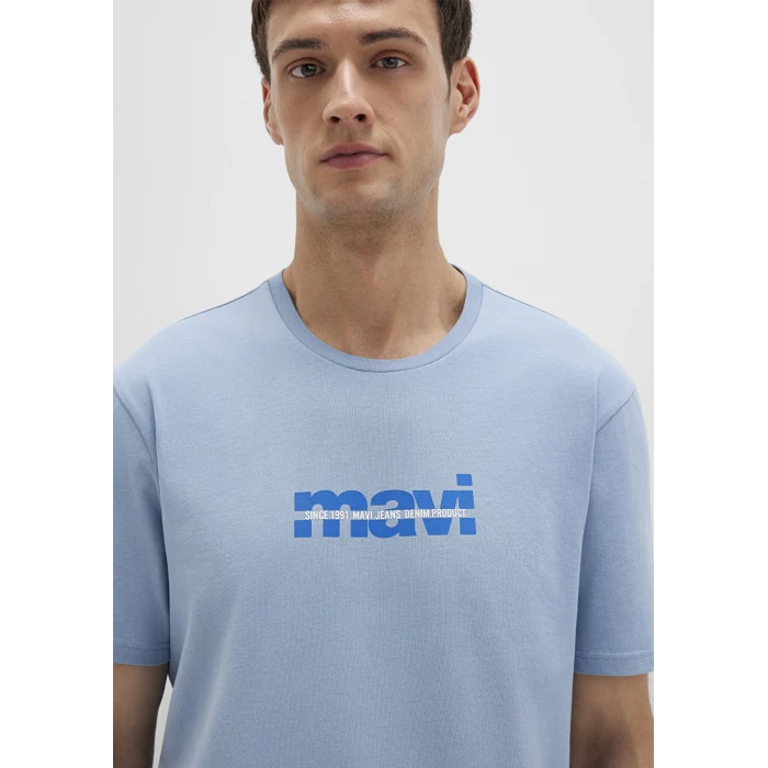 Mavi 0610943-70731 Mavi Logo Baskılı Mavi Tişört