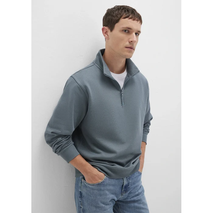 Mavi 0S10278-80889 Yarı Fermuarlı Mavi Basic Sweatshirt