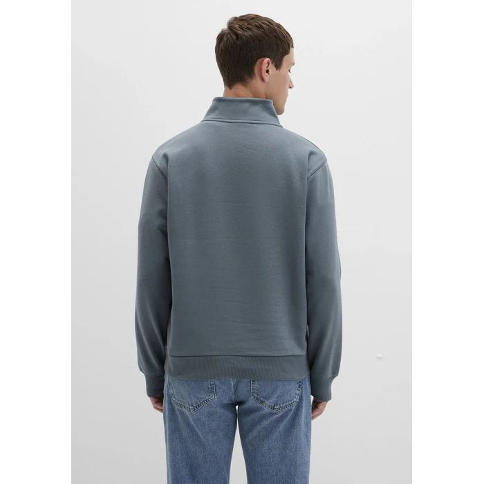 Mavi 0S10278-80889 Yarı Fermuarlı Mavi Basic Sweatshirt