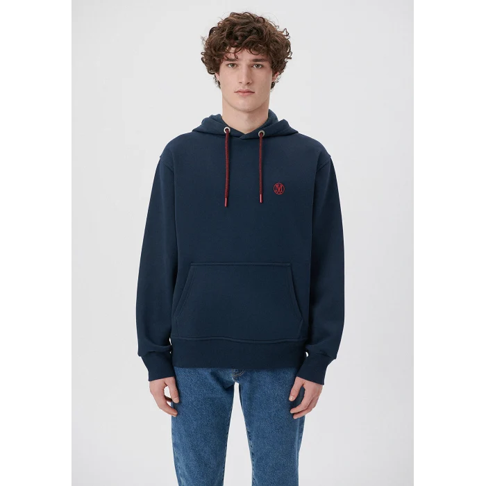 Mavi 065809-29743 Mavi Logo Nakışlı Kapüşonlu Lacivert Sweatshirt