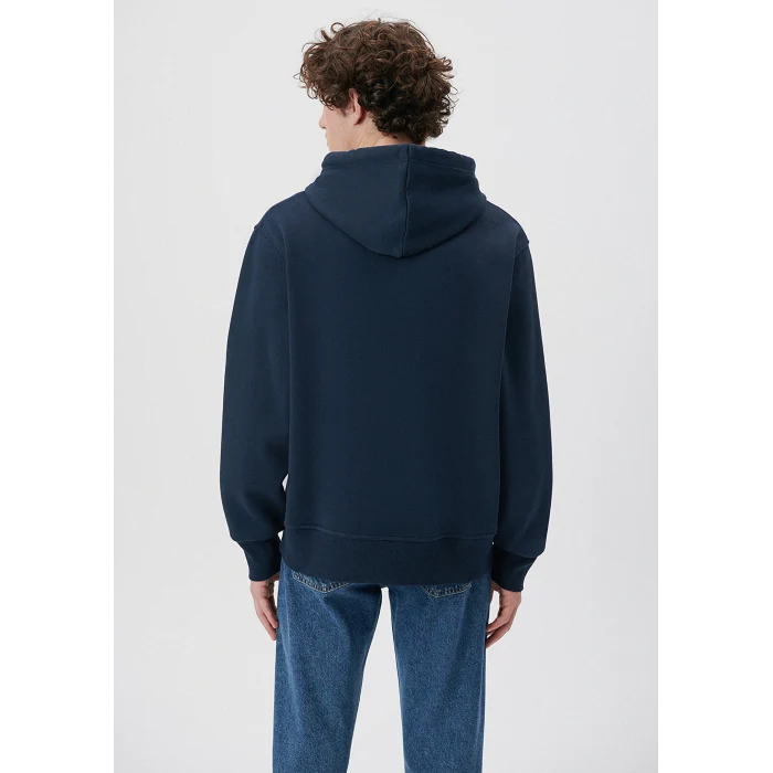 Mavi 065809-29743 Mavi Logo Nakışlı Kapüşonlu Lacivert Sweatshirt