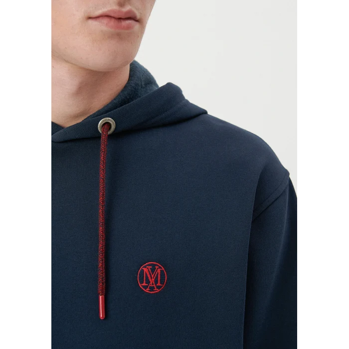 Mavi 065809-29743 Mavi Logo Nakışlı Kapüşonlu Lacivert Sweatshirt