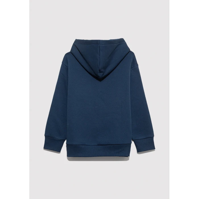 Mavi 6610110-70720 Mavi Logo Baskılı Lacivert Kapüşonlu Sweatshirt