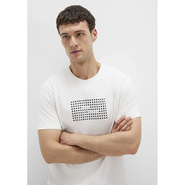 Mavi 0612866-70057 Mavi Black Baskılı Ekru Tişört