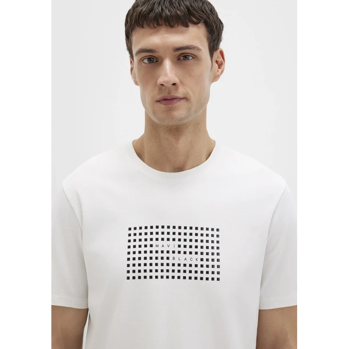 Mavi 0612866-70057 Mavi Black Baskılı Ekru Tişört