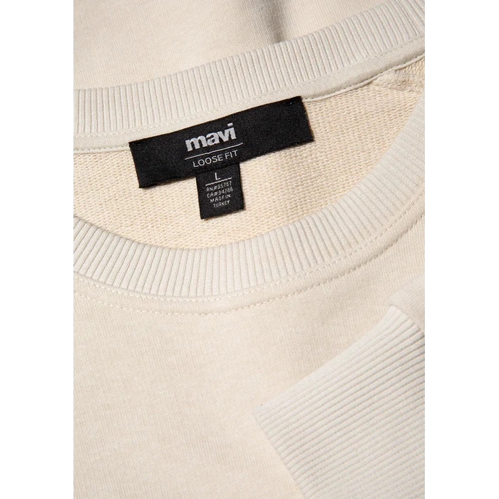 Mavi 0S10161-70322 Bisiklet Yaka Bej Sweatshirt