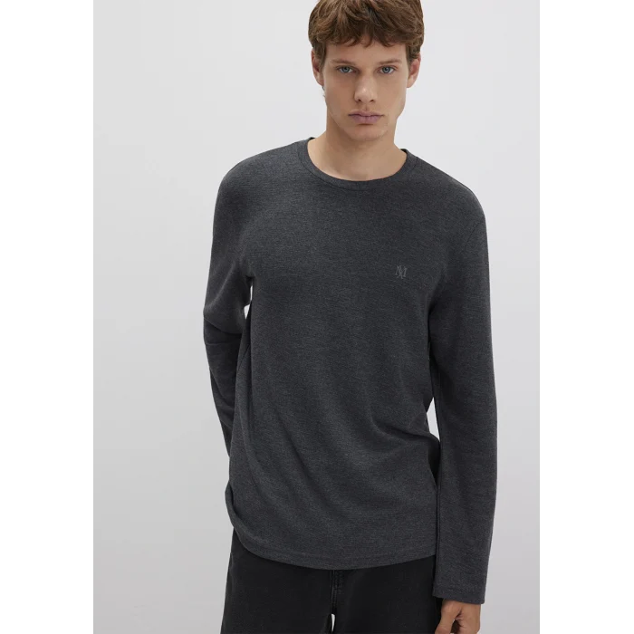 Mavi 065755-29758 Uzun Kollu Antrasit Basic Tişört