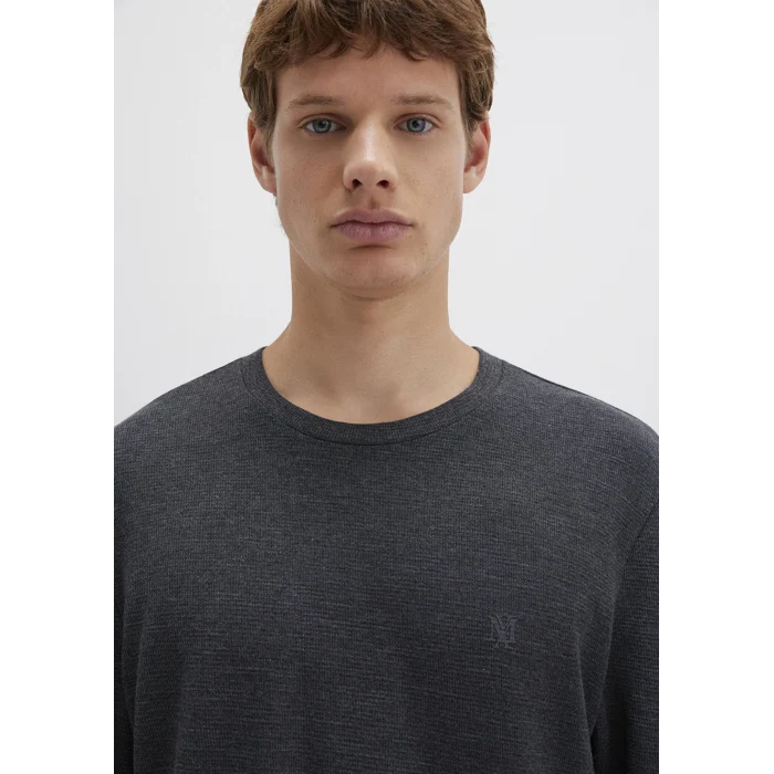 Mavi 065755-29758 Uzun Kollu Antrasit Basic Tişört