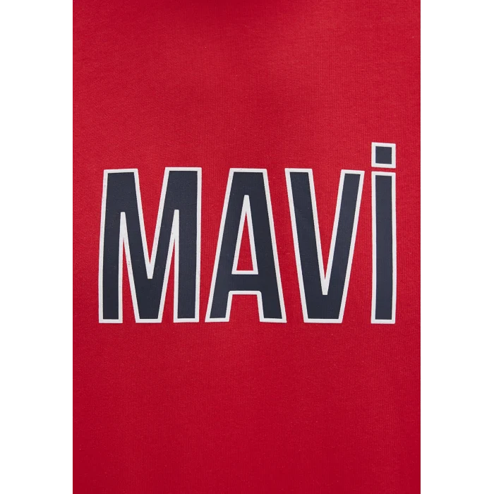 Mavi 066842-33099 Mavi Logo Baskılı Kırmızı Tişört