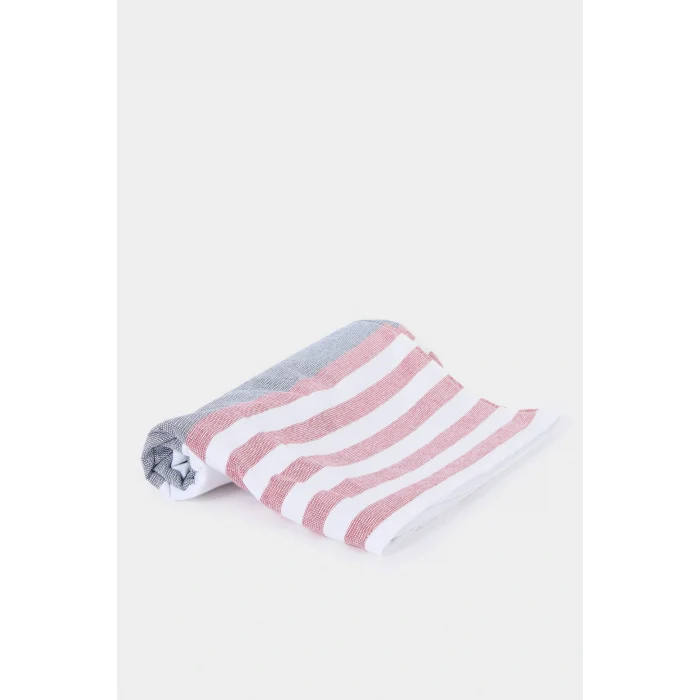 Defacto E3771 Lacivert Kadın Desenli Pamuklu Plaj Havlusu