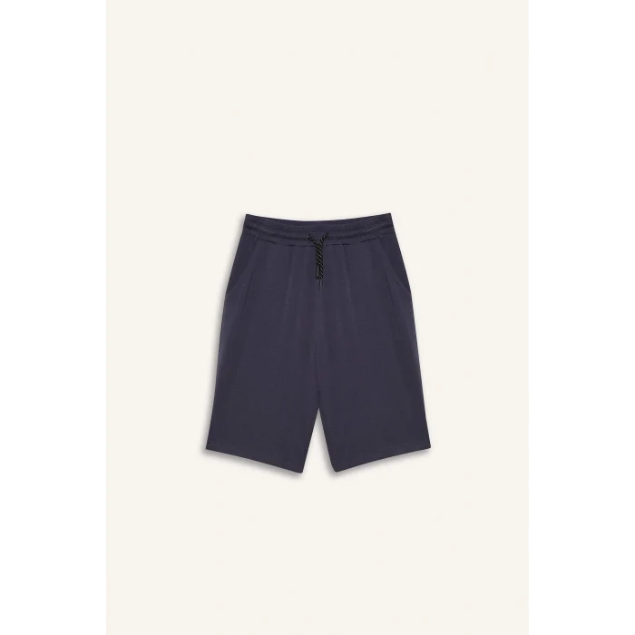 Defacto E0161 Gri Erkek Çocuk Beli Lastikli Basic Düz Şort