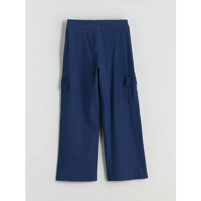 LCW Kids Mavi Beli Lastikli Kız Çocuk Kargo Eşofman Altı