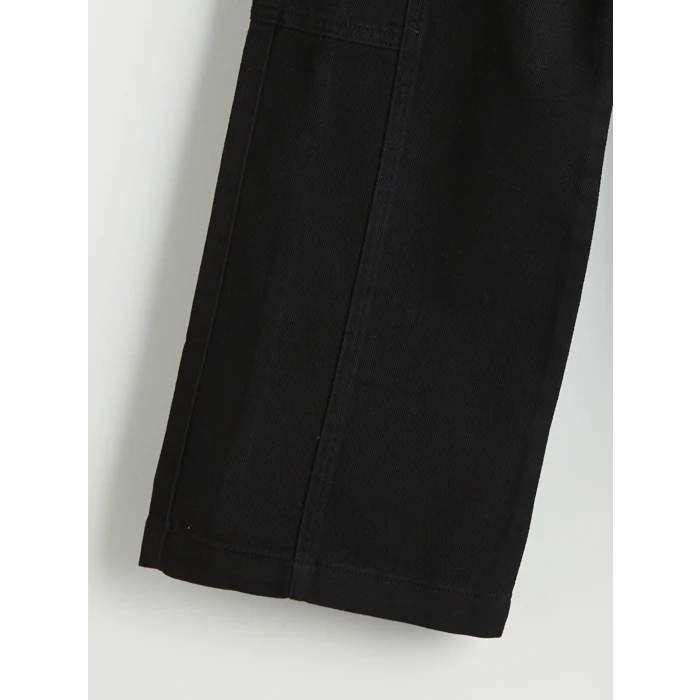 LCW Kids Siyah Beli Lastikli Kız Çocuk Pantolon