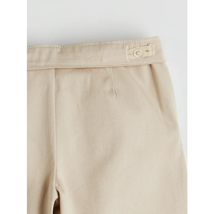 LCW Kids Bej Basic Gabardin Kız Çocuk Şort Etek