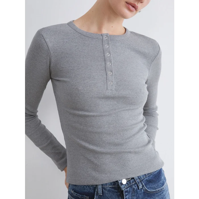 LCWAIKIKI Classic Antrasit Bisiklet Yaka Kadın Body