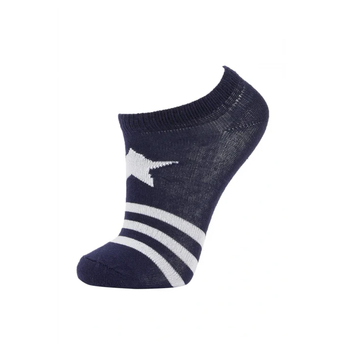 Defacto Z9124 Lacivert Erkek Çocuk 7li Pamuklu Patik Çorap