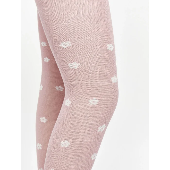 LCW Kids Pembe Çiçekli Kız Çocuk Külotlu Çorap 2li