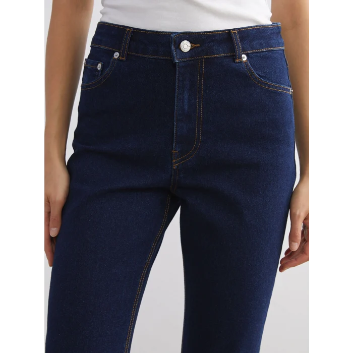 LCW Modest İndigo Flare Kadın Jean Pantolon