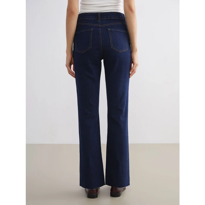 LCW Modest İndigo Flare Kadın Jean Pantolon