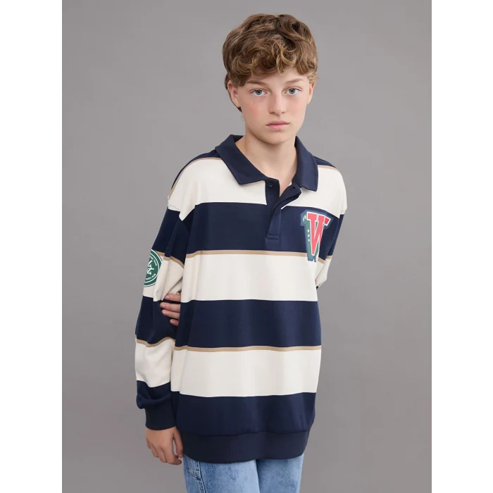LCW Kids Lacivert Polo Yaka Erkek Çocuk Tişört
