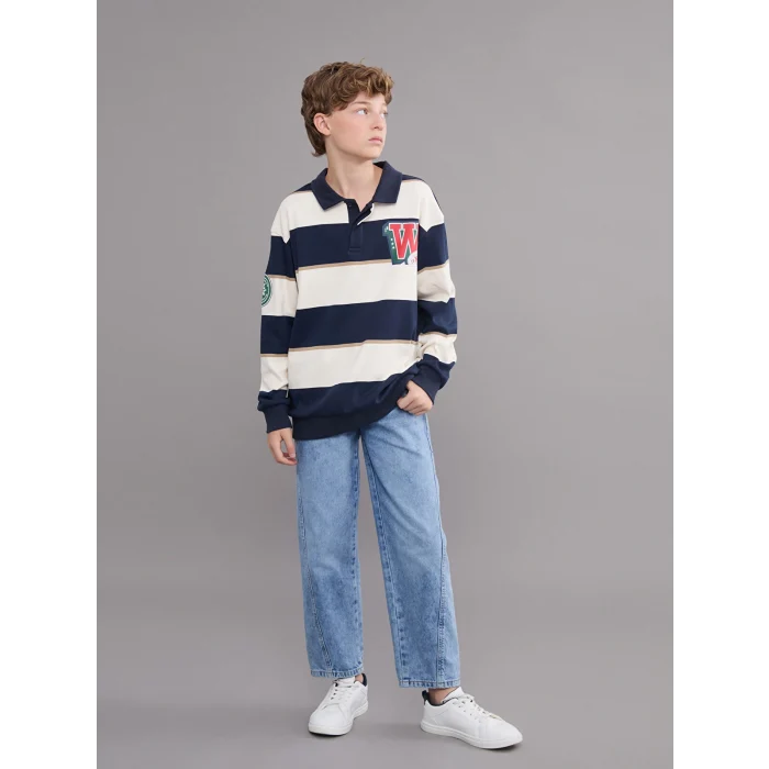 LCW Kids Lacivert Polo Yaka Erkek Çocuk Tişört