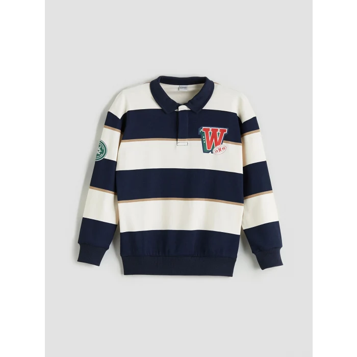 LCW Kids Lacivert Polo Yaka Erkek Çocuk Tişört