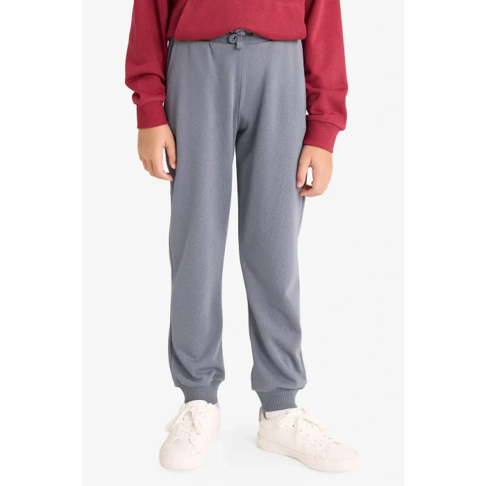 Defacto G3658A8BR285 Bordo Erkek Çocuk 2li Takım Kapüşonlu Baskılı Sweatshirt Eşofman Altı