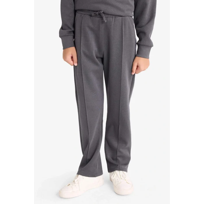 Defacto G3825A8AR104 Antrasit Erkek Çocuk 2li Takım Baskılı Yarım Fermuarlı Sweatshirt Eşofman Altı