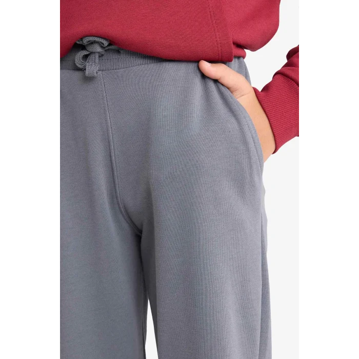 Defacto G3658A8BR285 Bordo Erkek Çocuk 2li Takım Kapüşonlu Baskılı Sweatshirt Eşofman Altı