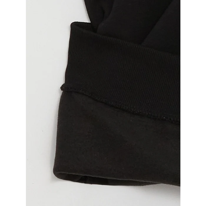 XSIDE Siyah Uzun Kollu Baskılı Erkek Hoodie