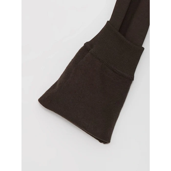 XSIDE Kahverengi Uzun Kollu Baskılı Erkek Kalın Hoodie