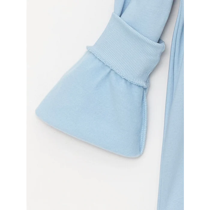 XSIDE Mavi Uzun Kollu Baskılı Erkek Kalın Hoodie