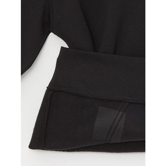 XSIDE Siyah Uzun Kollu Baskılı Erkek Kalın Hoodie