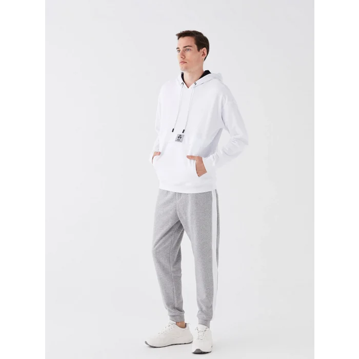 XSIDE Beyaz Uzun Kollu Baskılı Erkek Hoodie