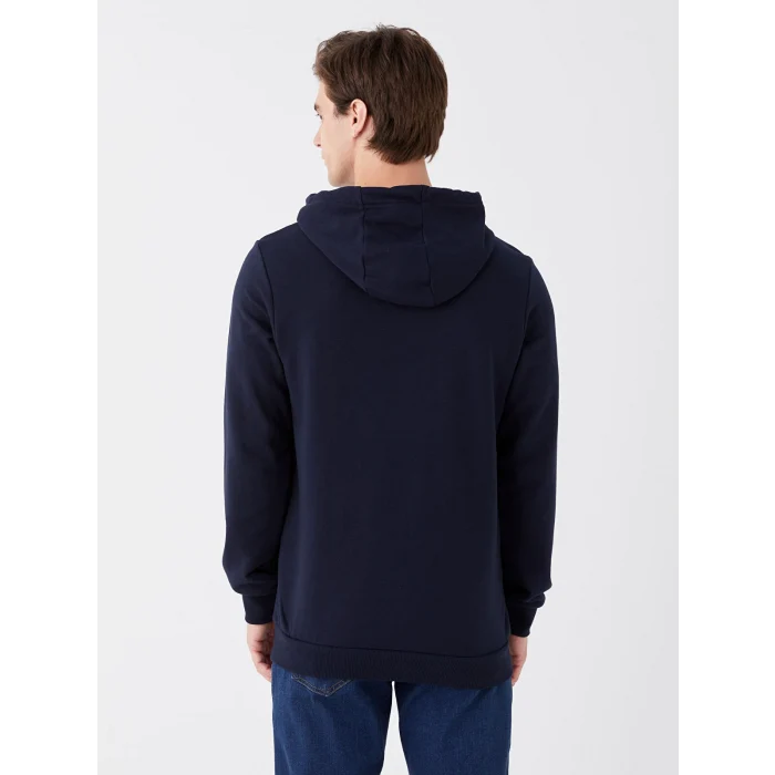 XSIDE Lacivert Uzun Kollu Baskılı Erkek Hoodie