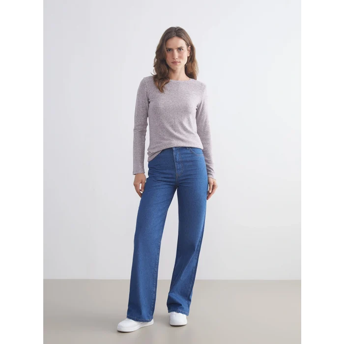 LCWAIKIKI Basic Pembe Bisiklet Yaka Kadın Body