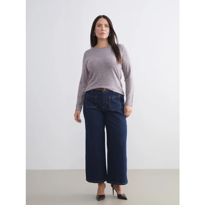 LCWAIKIKI Basic Pembe Bisiklet Yaka Kadın Body