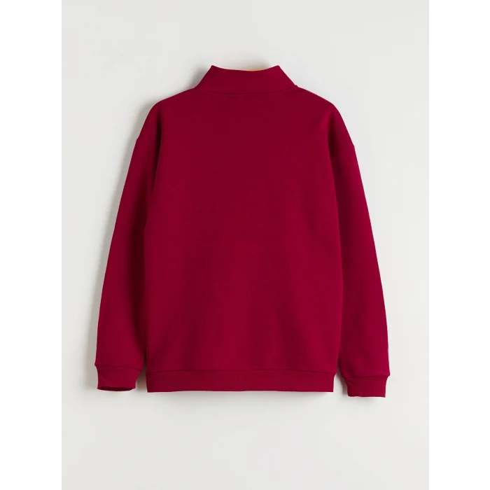 LCW Kids Kırmızı Dik Yaka Galatasaray Baskılı Erkek Çocuk Sweatshirt