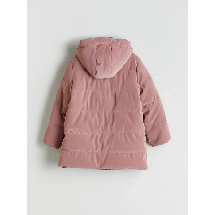 LCW Kids Pembe Kapüşonlu Kız Çocuk Mont