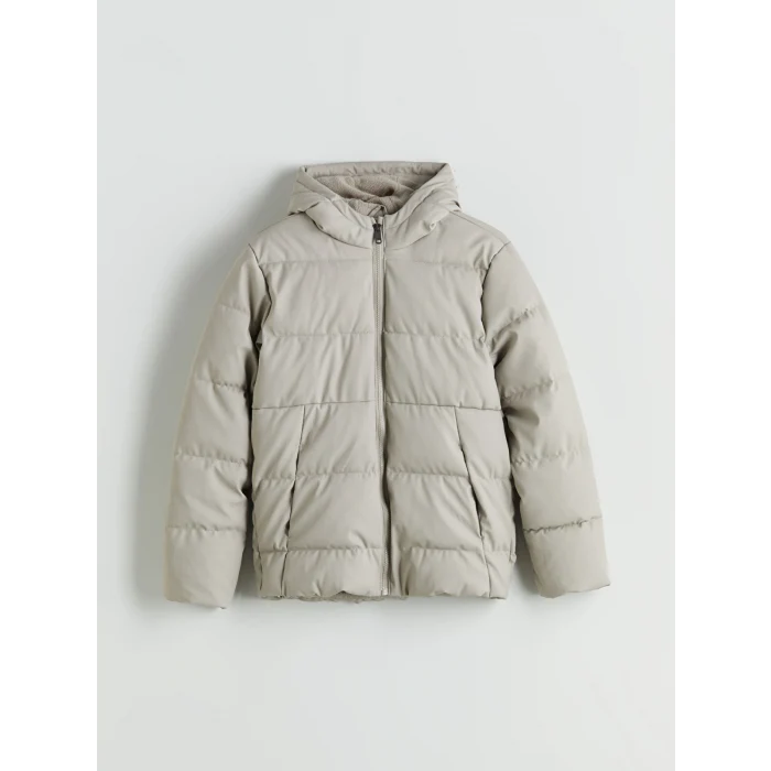 LCW Kids Bej Kapüşonlu Erkek Çocuk Şişme Mont