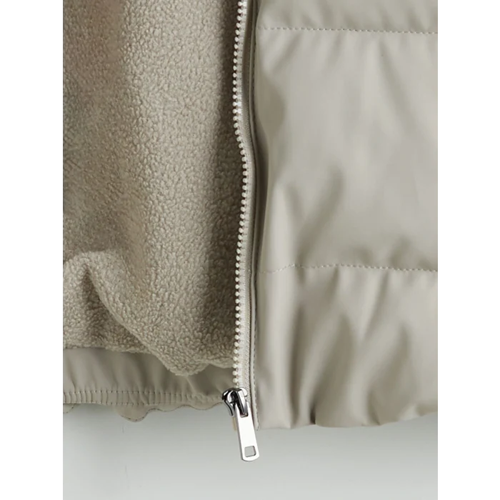 LCW Kids Bej Kapüşonlu Erkek Çocuk Şişme Mont