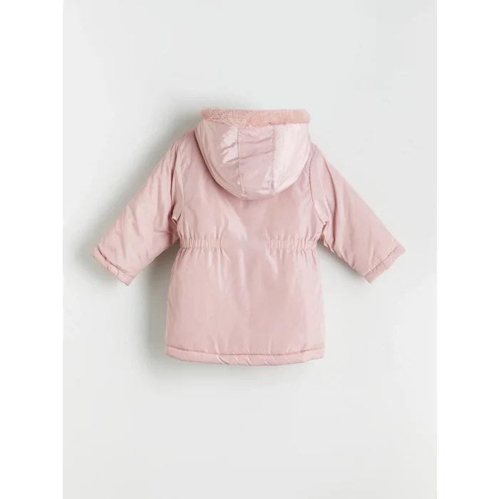 LCW Kids Pembe Kapüşonlu Kız Çocuk Mont