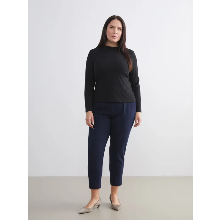 LCWAIKIKI Basic Siyah Dik Yaka Kadın Body