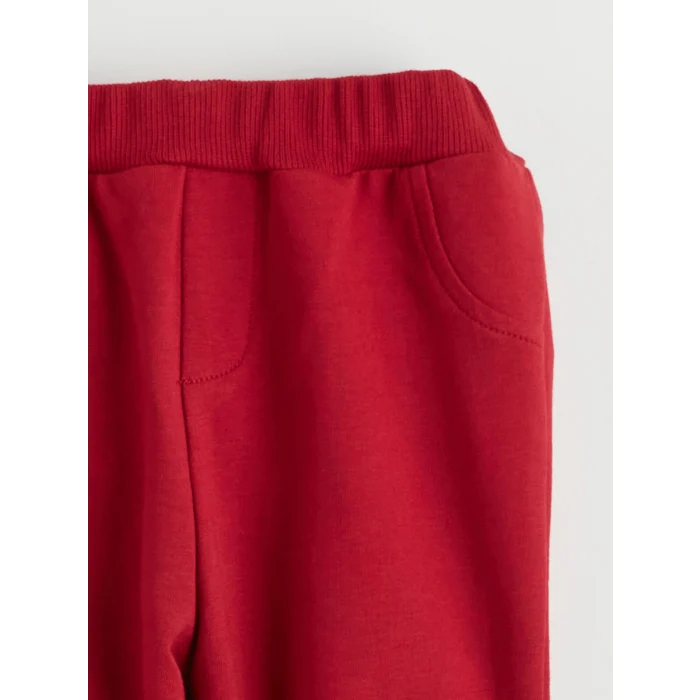 LCW baby Kırmızı Bisiklet Yaka Galatasaray Baskılı Erkek Bebek Sweatshirt ve Eşofman Alt 2li Takım