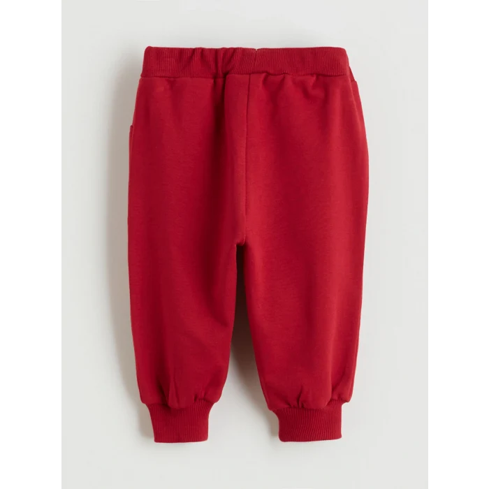 LCW baby Kırmızı Bisiklet Yaka Galatasaray Baskılı Erkek Bebek Sweatshirt ve Eşofman Alt 2li Takım